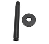 Nikou Brazo de extensión de cabezal de ducha, montaje en pared, acero inoxidable, negro mate, extensor de tubo de ducha fácil de instalar para baño, 15 cm de longitud
