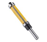 Nikou Broca de enrutador, vástago de 1/4 pulgadas con rodamiento superior e inferior de 1-1/2 pulgadas de alto, herramienta de fresado de carpintería superior de madera