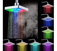 Nikou Cabezal de Ducha - Cabezal de Ducha de luz LED de Alta presión con Cambio de Color Ajuste Universal romántico para baño Hotel en casa (7 Colores)