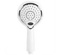 Nikou Cabezal de Ducha LED de Mano 3 Colors Change Water Powered, Cabezal rociador de Ducha LED con Sensor de Temperatura Pantalla Digital, Rociador de Ducha de Control de Temperatura