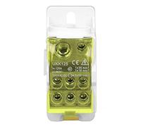 Nikou Caja de Distribución de Riel DIN Bloque de Terminales Eléctricos Universales Conector de Cable de Alimentación Caja de Conexiones 690V 125A (Amarillo)