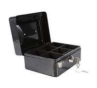 Nikou Caja de Efectivo - Caja de Dinero con llave Segura con Cerradura 2 Llaves Mini Caja de Seguridad portátil para el hogar (Color : Black)