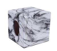 Nikou Caja de pañuelos de impresión de mármol, soporte cuadrado para papel higiénico para baño y escritorio, organizador de pañuelos, mesa de secado, diseño Ele, 12 x 12 x 12 cm