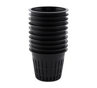 Nikou Cesta de Plantación, 10 Piezas de Malla Resistente, Cesta de Red para Taza, Planta Hidropónica, Cultivo Clonado de Jardinería(Negro)