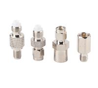 NIKOU Conector FME a SMA, Cable Adaptador aéreo, convertidor de Antena Coaxial Dab, latón niquelado, 4Uds.