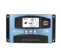 Nikou Controlador de carga solar MPPT - 40/50/60/100 A 12V 24V Pantalla LCD USB dual Función de protección de alta precisión(40A)