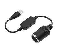 Nikou Convertidor de toma de mechero de coche - toma mechero hembra 12v Puerto USB a 12V Cable adaptador convertidor hembra para grabadoras de conducción Cargador de coche, 0,3 m