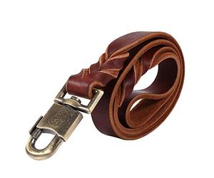 Nikou Correa de Cuero para Perros - Collar y Correa de Cuero Suave para Perros en B-raided 2.5cm Ancho Cadena para Mascotas 90/120/150cm Longitud Alta Resistencia(2.5 * 120CM)