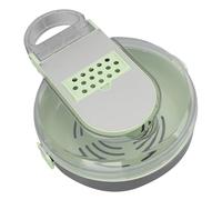 Nikou Cortador de mesa multifuncional, cuchillo de máquina de cortar pasteles de arroz de aleación de acero para frutas, pan, verduras, carne, juego de rallador de cocina, 8 modos de corte, cuchillas