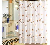 Nikou Cortina de ducha de poliéster, cortina de baño impermeable con ganchos para colgar, 72 x 72 pulgadas, adecuada para el hogar y el jardín, fácil de instalar