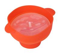 Nikou Cubo de silicona roja para palomitas de maíz para microondas, cuenco para hacer palomitas de maíz con asa y tapa, seguro para uso en microondas, ideal para el hogar y el jardín, 24 x 24 x 15 cm
