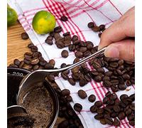Nikou Cuchara de acero inoxidable con mango largo para café, té, arroz, vajilla, cucharadita, cubiertos, 30 cm de largo, acabado brillante, ideal para servir y remover