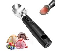 Nikou Cuchara de helado calentada, cuchara eléctrica para helado recargable, cuchara de calentamiento con 3 niveles ajustables, se calienta a 160 °C para hielo duro