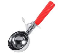 Nikou Cuchara de Helado - Cuchara práctica de Helado de Fruta de acero Inoxidable con Mango de plástico Herramienta de Cocina (Color : Red-5.2cm)