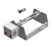 Nikou - Cuchara de pollo rotativa automática para barbacoa, broche de asado de acero inoxidable, parrilla giratoria de 360°, accesorio para pinchos con soporte ajustable