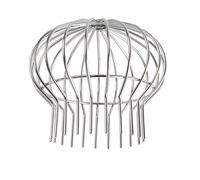 Nikou Desagüe de techo para exteriores, acero inoxidable, antibloqueo, tapa redonda, desagüe de suelo, red de limpieza de canalones para balcón/terraza, 160 mm