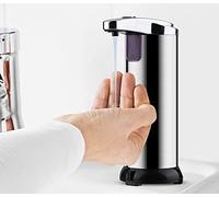 Nikou Dispensador automático de jabón líquido, sensor inteligente, desinfectante sin contacto para cocina y baño (plateado)