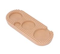 Nikou Distribuidor y manipulador de café de acero inoxidable de 58 mm, herramienta de distribución de café para cafeterías y hogar, soporte multifunción de madera para café con 4 ranuras, 5,8 cm