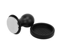 Nikou Distribuidor y nivelador de café de doble cabezal de acero inoxidable, manipulador manual profesional de 58 mm con escala, calibración con resorte, juego de agitador de café para el hogar y la