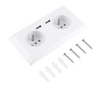 Nikou Enchufe de pared USB dual