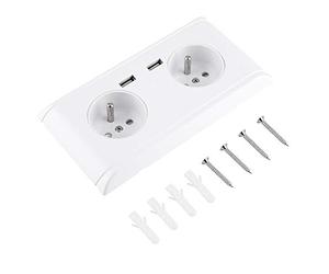 Nikou Enchufe de pared USB dual