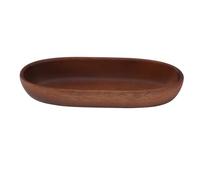 Nikou Ensaladera de madera, cuenco con forma de barco de gran capacidad para alimentos, pan, frutas, aperitivos, Dert, 25 x 8,5 x 4,5 cm, bandeja multiusos