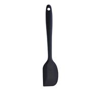 Nikou Espátulas de silicona raspador de crema de mantequilla, resistente al calor, herramienta de mezcla para hornear, color negro, ideal para pasteles y crema, juego de 2