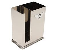 Nikou Estante de secado de utensilios de acero inoxidable, 2 compartimentos, estante colgante para palillos, cuchara, tenedor, escurridor de almacenamiento de cubiertos, organizador de utensilios de