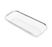 Nikou Estante de secado de utensilios de acero inoxidable, cesta multifuncional para escurrir, para palillos, cuchillos, cucharas, tipo agujero, almacenamiento de cocina, resistente, 30 x 15 x 10 cm