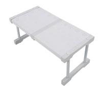 Nikou Estantería extensible de acero al carbono ABS PP Closet Armario de almacenamiento Organizador Riser Rack para armario de cocina debajo del fregadero (Nikoudrg9km8ep7-12)