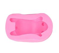 Nikou Fondant de silicona con oso pequeño, resistente al calor, para fondant, chote, dulces, hornear, amplia aplicación, 10,5 x 7,5 cm