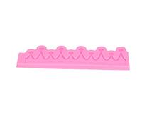 Nikou Forma de corona tridimensional, pastel de fondant para decoración casera, panadería, cocina, rosa, ideal para hornear y decorar, diseño antiadherente
