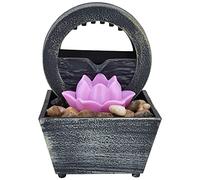 Nikou Fuente de Mesa, Fuente LED USB de 3 V con Piedras, decoración de Mesa Decorativa, Cascada para el hogar y la Oficina