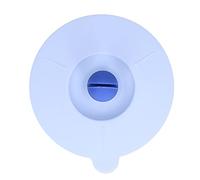 Nikou Fundas para tazas a prueba de polvo, tapa de silicona de dibujos animados para vasos de bebidas, azul claro, reutilizable, se adapta a la mayoría de tazas estándar