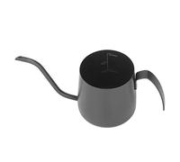 Nikou HERVIDOR DE CAFÉ CON CUELLO DE CISNO DE ACERO INOXIDABLE SABOR MEJORADO PARA VERTER MANUAL SOBRE NEGRO (Mango de siete caracteres 250ml negro (con escala))