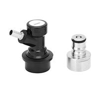 Nikou Homebrew Dispensador de conector de barril de cerveza, adaptador de acoplador de barril de bloqueo de bola para líquido, poste de bloqueo de bola de gas, piezas de cerveza de cerveza, compatible