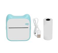 Nikou Impresora inalámbrica Bluetooth Mini Impresora térmica, 203DPI Bolsillo Pregunta Incorrecta Carga USB Imagen portátil Mini Impresora térmica, Azul