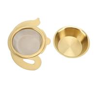 Nikou Infusor de té de acero inoxidable, colador de acero inoxidable 304 con tapa de silicona, malla fina para preparar hojas de té, color, estilo tetera