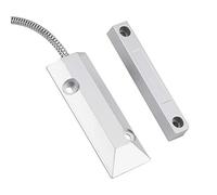 Nikou Interruptor de Sensor magnético - Interruptor de Detector de Sensor con Cable de Contacto magnético de Ventana de Puerta for Seguridad de Alarma de Garaje en el hogar