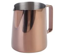 Nikou Jarra de café LATTE ART, taza de espuma de acero inoxidable, mango ergonómico de superficie suave para casa, cafetería, restaurante, HOTEL (350ML oro rosa-304)
