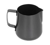 Nikou Jarra gruesa de acero inoxidable para espumar café con pico puntiagudo para oficina en casa, color negro (350ML)