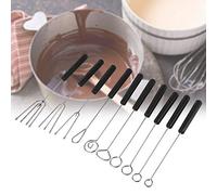 Nikou Juego de 10 tenedores de acero inoxidable para hornear, 16,5 cm de largo, ideal para fondue y revestimiento de chote
