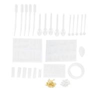 Nikou Juego de 127 moldes de silicona, herramientas de fundición de joyas para collares, pulseras, colgantes y colgantes, incluye herramienta de bricolaje y colgante