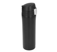 Nikou Juego de 2 tazas de camping, mini taza de té de madera de goma de 25 ml para senderismo, picnic, botella de agua aislada de acero inoxidable de 500 ml, vacío de doble pared para uso en