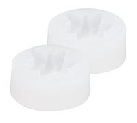 Nikou Juego de 3 bandejas de silicona para cubitos de hielo, mini molde de hielo con forma geométrica, 2 piezas de silicona para aromaterapia, hornear, chote, jabón, manualidades, herramienta de