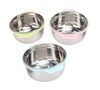Nikou Juego de 3 cuencos para mezclar, multifuncionales de acero inoxidable con tapa, cuencos de almacenamiento de metal versátiles para cocinar y preparar alimentos, cocina