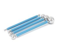 Nikou Juego de 4 piezas de herramientas de modelado de bolas de metal para fondant, herramientas para hornear artesanalmente, decoración de pasteles, modelado de esculturas, suministros de decoración