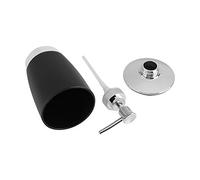 Nikou Juego de 4 piezas para traje de baño, incluye taza, soporte para cepillo de dientes, jabonera, dispensador, negro, juego de baño para el hogar y el jardín