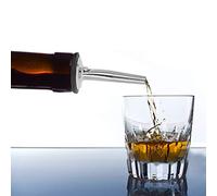 Nikou Juego de 4 vertedores de vino de acero inoxidable 304, boquillas de vertido de líquido para botellas, suministros de bar, tapones para verter vino, ideal para licor y vino, fácil de verter