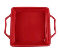 Nikou Juego de 5 moldes cuadrados de silicona para tartas de luna, aptos para microondas, ideales para tartas y hornear, flexibles, antiadherentes